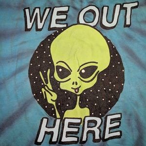 Black Matter Alien WE OUT HERE Tank XL